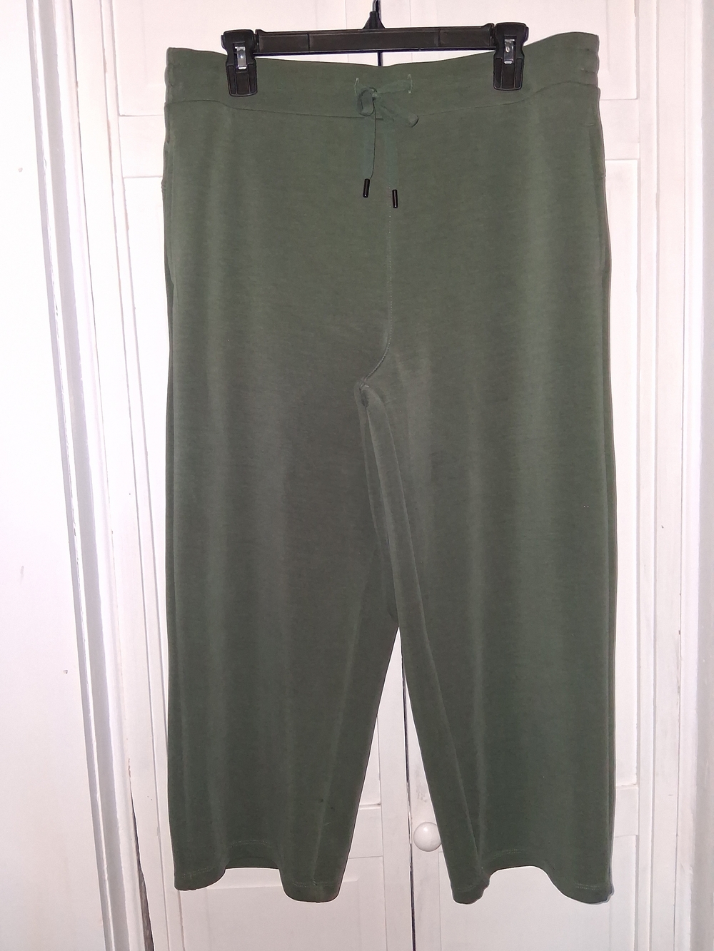 Member's Mark Women's Sandwash Olive Green Drawstring Casual Crop Pants